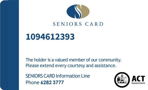 ACT Seniors Card